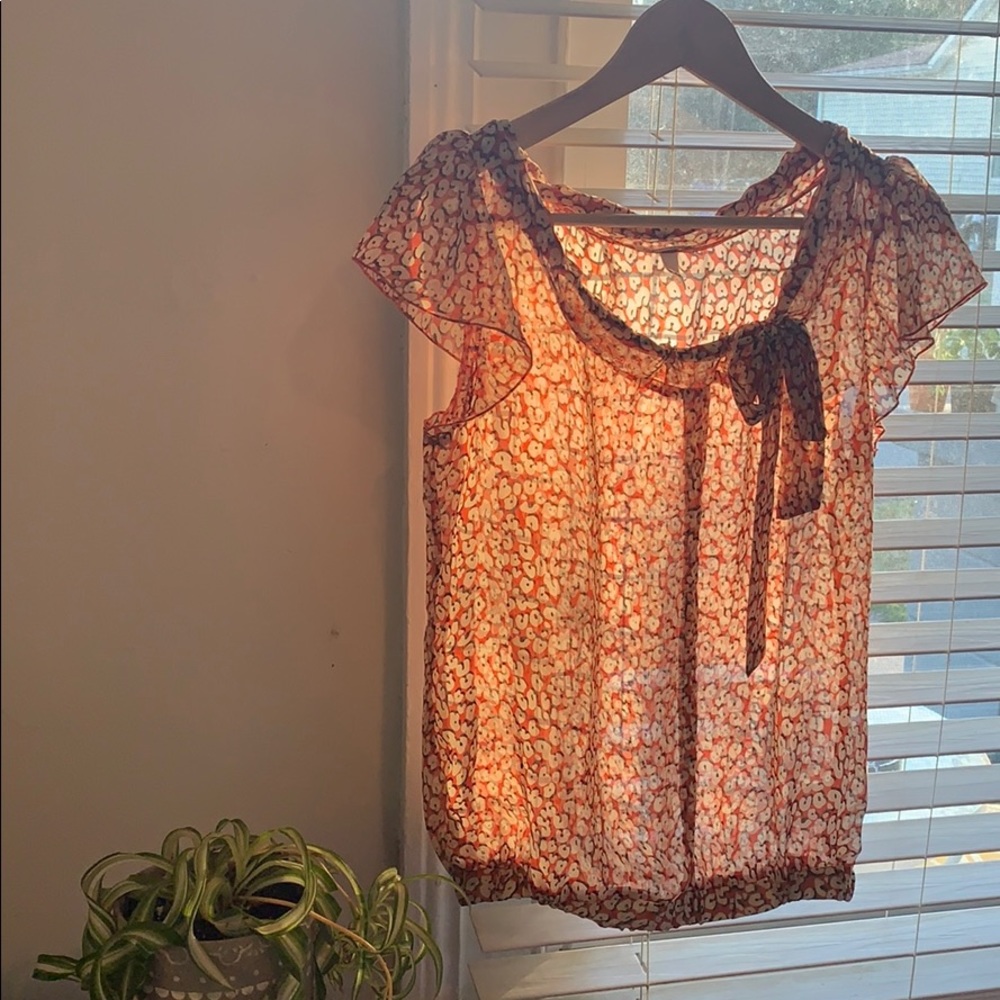 Sheer Patterned Blouse